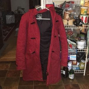 Red winter coat